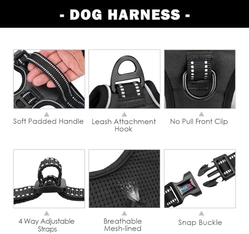 PHOEPET No Pull Dog Harnesses for Small Dogs Reflective Adjustable - Image 4