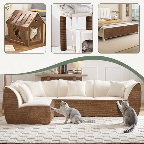 Cat Scratch Couch Furniture Protector, 78.7x15.8In Adhesive Scratch Pad - Image 2
