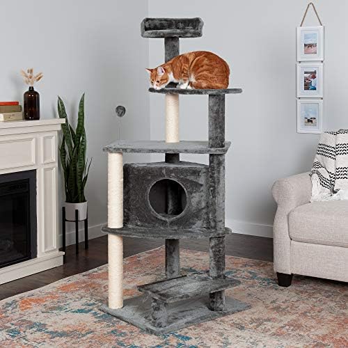 Furhaven 59.8" Tall Cat Tree for Indoor Cats, Ft. Sisal Scratching Posts - Image 2