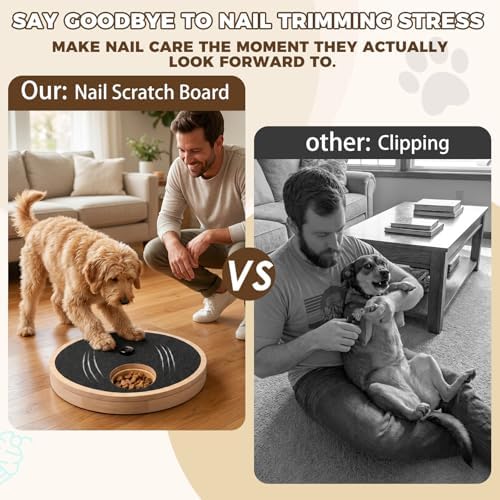Dog Nail Scratch Board with Treat Box, Stress-Free Nail File Toy - Image 3