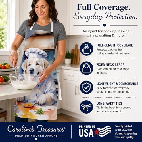 Caroline's Treasures Great Pyrenees The Chef Apron Cooking Kitchen Server - Image 4