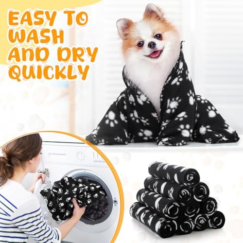 Tatuo 10 Pcs Puppy Blanket for Dog Cat, 24 x 28 Inch, Cool Color - Image 5
