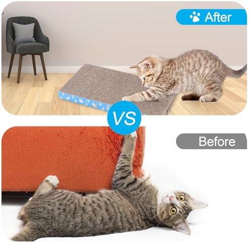8 Packs in 1 Cat Scratch Pad, Cat Scratcher Cardboard, Reversible, Durable - Image 6