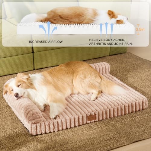 Orthopedic Medium Dog Bed Furry Pet Bed, Washable Cover 30''X20'' - Image 5