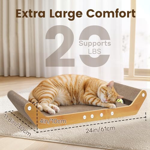Cat Scratching Board Pad 24" Large Horizontal Bed - Image 3