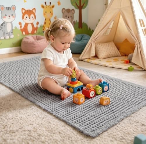 ILANGO Upgraded Waffle Bath Rug 24x48, Super Absorbent Non Slip Bath Mat - Image 4