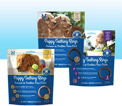 N-Bone Puppy Teething Rings Variety Pack, Pumpkin & Peanut Butter Flavors by N-Bone