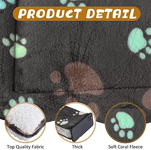 Tuanse 4 Pack Soft Pet Bed Mat Small Dog Crate Fleece - Image 5