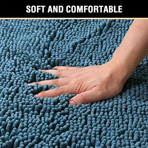 H.VERSAILTEX Microfiber Bath Rugs Chenille Floor Mat Ultra Soft Washable - Image 4