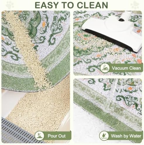 Unicorn Catcher 40"x30" Cat Litter Mat Non-Slip Washable Litter Box Mat - Image 5