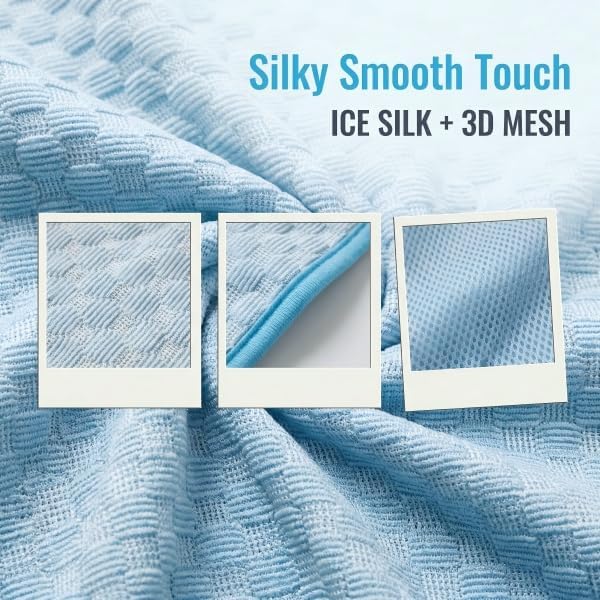 Medium Dog Cooling Mat for Dogs, Gel Free Ice Silk Self Cooling Pad - Image 2
