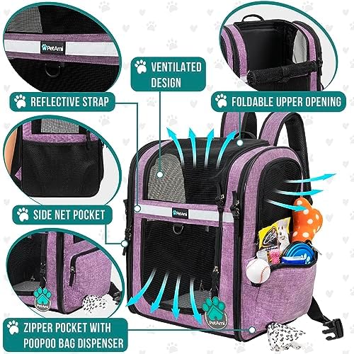 PetAmi Dog Backpack Carrier, 4-Way Entry Ventilated, 18 lbs - Image 3
