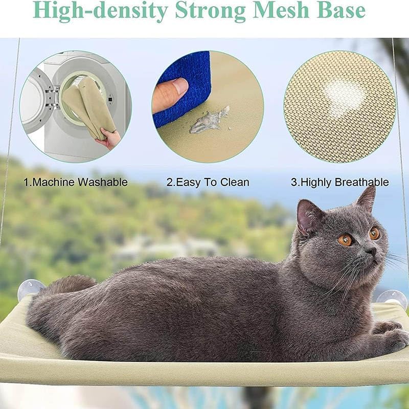 Black Cat Hammock for Window Cat Window Bed for Indoor Cats - Image 3