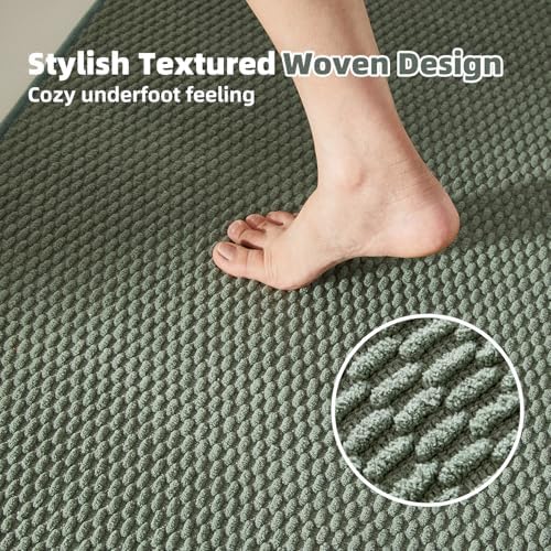 TYUU Bathroom Runner Rug, Long Bath Mat Washable Thin Quick Dry Low Pile - Image 3