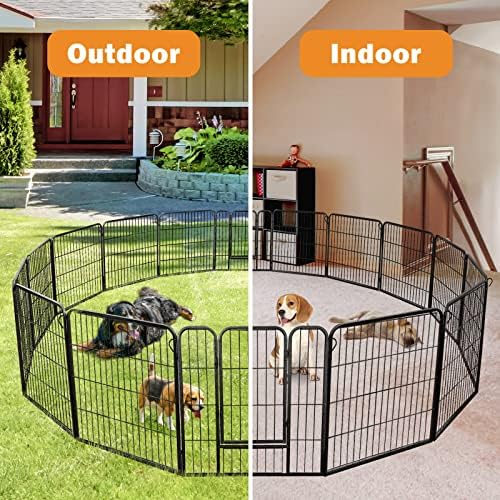 ZENY Dog Playpen Outdoor, Indoor Pet Pen, 16 Panels Dog Fence - Image 3