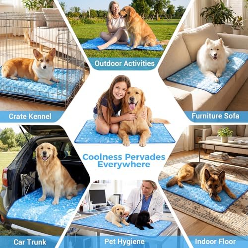 Dog Cooling Mat, Non-Slip Foldable Portable Soft Pad - Image 7