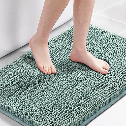 H.VERSAILTEX Bath Mat Bathroom Non Slip Extra Thick Chenille Rug 17" x 24" by HVERSAILTEX