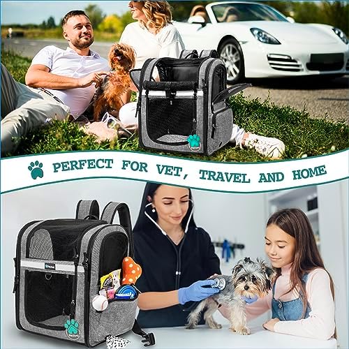 PetAmi Dog Backpack Carrier for Cats, 4-Way Entry Ventilated, 18 lbs - Image 7