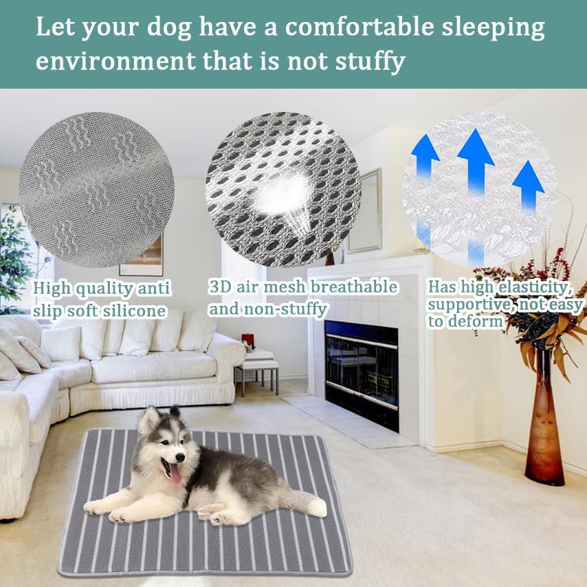 REEZEIVI Breathable 3D Air Mesh Pet Mat, Anti-Slip Bottom - Image 3