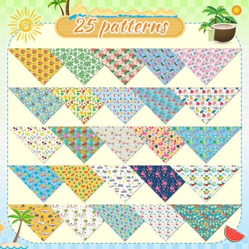 100 Pcs Summer Bandanas Bulk for Dogs Hawaiian Collar Lover Gift - Image 6