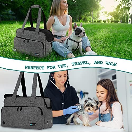 PetAmi Small Dog Purse Carrier, Airline Approved Soft Sided Tote, Dark Gray - Image 6