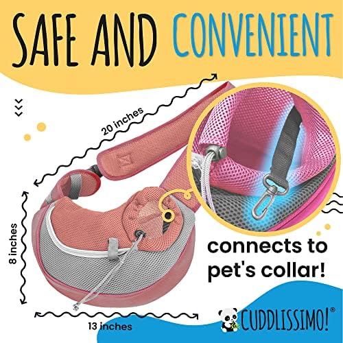 Cuddlissimo Small Dog Sling Carrier, Pet Cat Sling, Puppy Pouch - Image 6