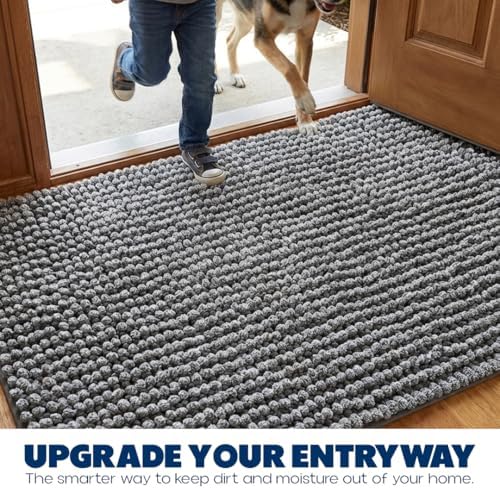 Muddy Mat® T.Max Dual Tone Indoor Dog Door Mat Slip Resistant Chenille Entryway - Image 5