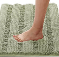 H.VERSAILTEX Bath Mats for Bathroom Non Slip Thick Chenille Striped Bath Rug by HVERSAILTEX