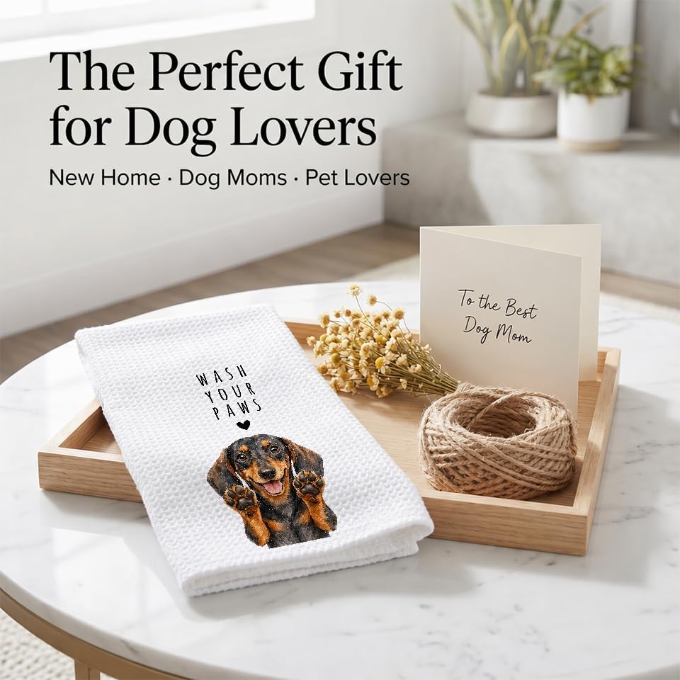 Doxie Kitchen Towel, Hand Towel, Dachshund Gifts - Image 5