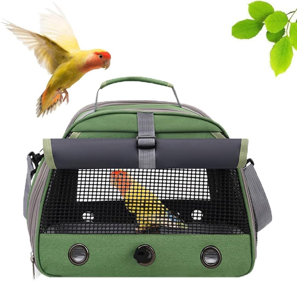 Bird Travel Carrier Bag, Portable Small Bird Parrot Parakeet Carrier by Misyue