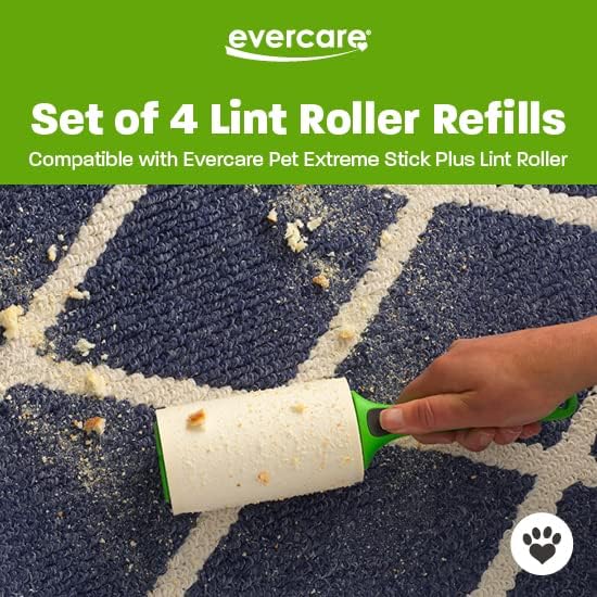 Evercare Pack of 4 Pet Extreme Stick Plus Lint Roller Refill Rolls - Image 3