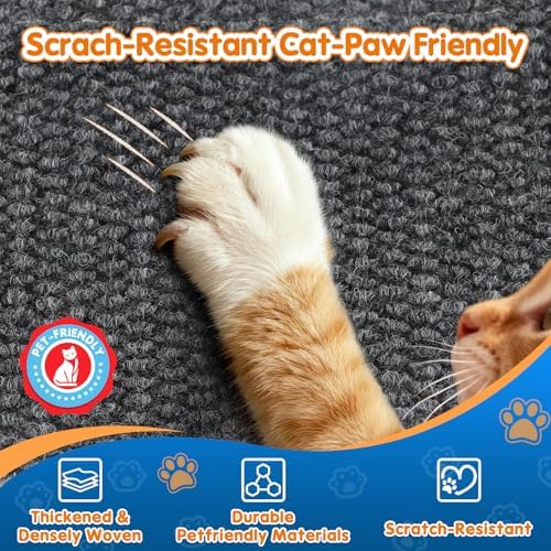 Wall Cat Scratcher for Indoor Cats, Corner Furniture Protector Grey - Image 2