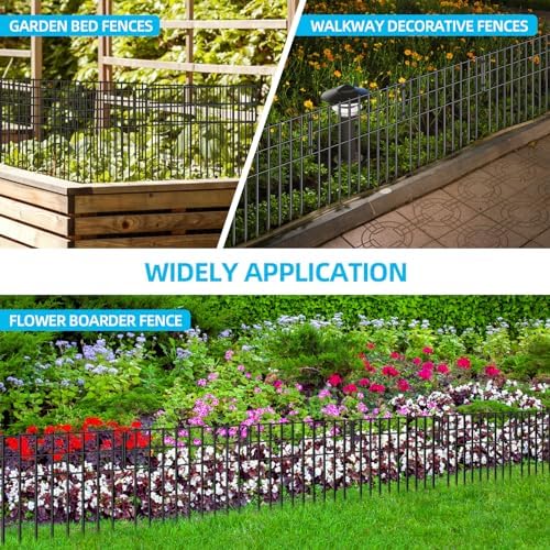10 Panels Garden Fencing Animal Barrier, 17in X 10.8ft Dog Dig Fence Barrier - Image 7