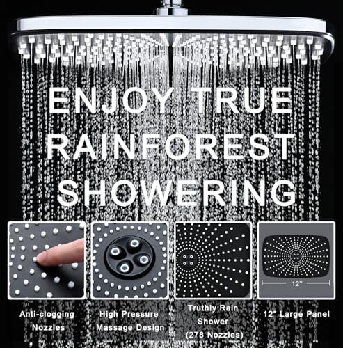 Rain Shower Head with Handheld Showerhead, Chrome 1.75GPM 460311 - Image 3