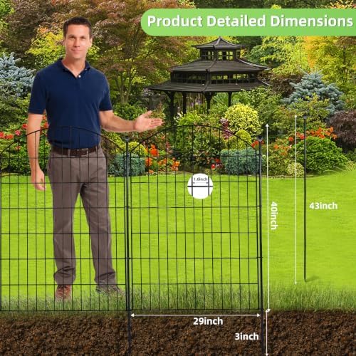 Decorative Garden Fence, 40in x 24ft No Dig Fence - Image 2