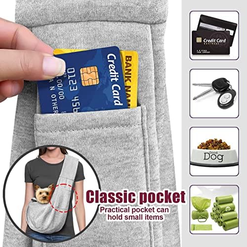 Pet Dog Sling Carrier for 3-10 lbs pet, Dog Purse Pouch, Dog Satchel, - Image 3