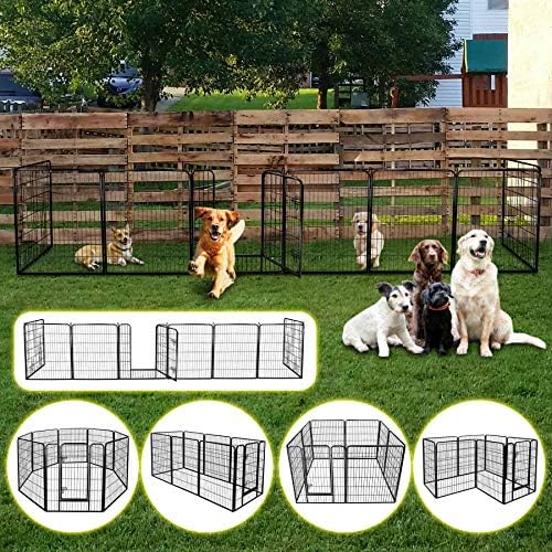 ZENY Dog Fences for The Yard, Dog Pens Outdoor, Dog Pen Indoor, 8 Panels Dog - Image 2