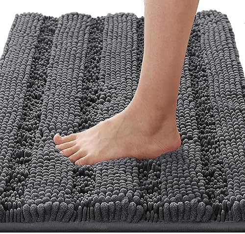 H.VERSAILTEX Bathroom Rugs Bath Rugs Non Slip Bath Mats Extra Thick Chenille by HVERSAILTEX