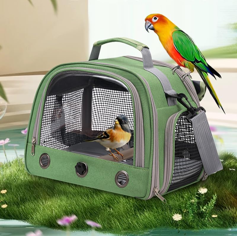 Bird Travel Carrier Bag, Portable Small Bird Parrot Parakeet Carrier - Image 2