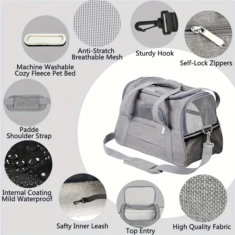 Cat Carrier Bag, Airline Approved Soft Carrier - Image 4