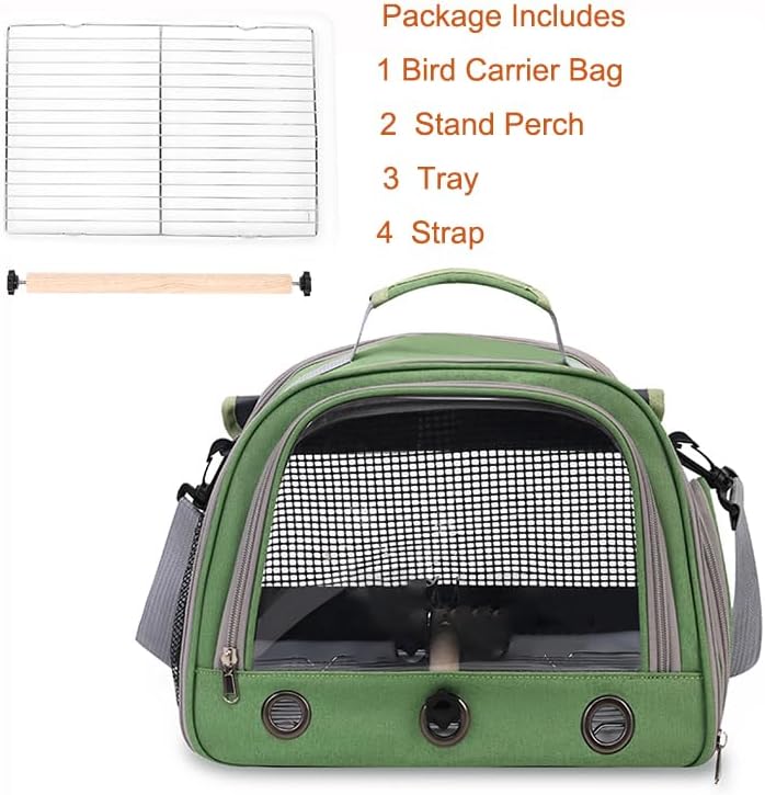 Bird Travel Carrier Bag, Portable Small Bird Parrot Parakeet Carrier - Image 3