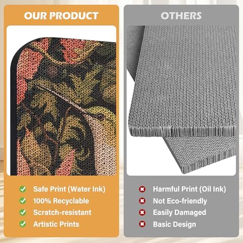 2 Pack Cat Wall Scratcher, Art Cat Scratching Board - Image 6