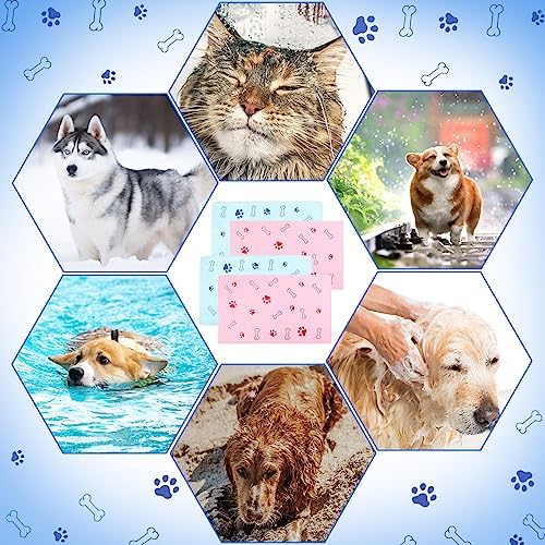 Chumia 4 Pcs Dog Towels for Drying Dog Puppy Bulk Microfiber Absorbent Paw - Image 6