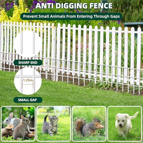 42.5ft x 13in Animal Barrier Fence, 30 Panels No Dig Garden Fence - Image 6