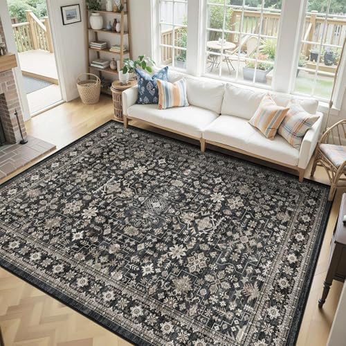 Grey Area Rug 8x10 for Living Room Bedroom - Image 3