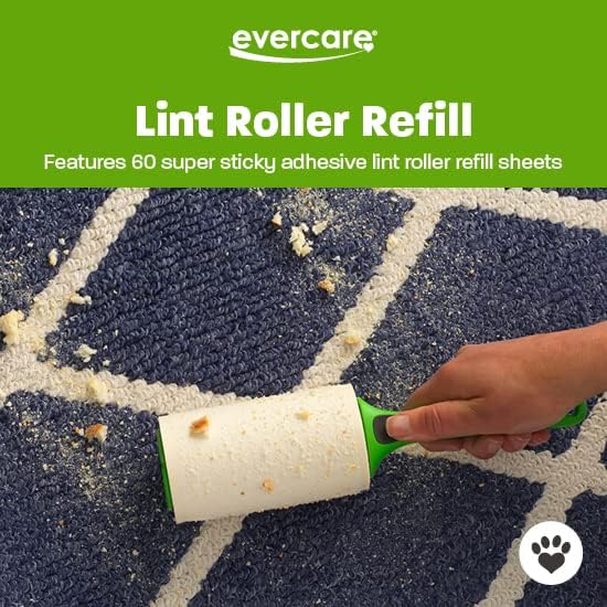 Evercare Pet Lint Roller Refill, Manual Operation, 60 Sheets per Roll - Image 3