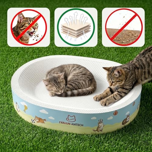 Cardboard Cat Scratcher Bed for Indoor Cat, Extra Large Cat Scratching Board - Image 2