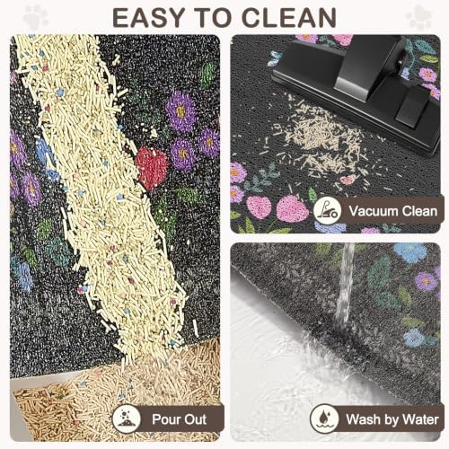 Unicorn Catcher 33"x22" Cat Litter Mat Non-Slip Washable Litter Box Mat - Image 5