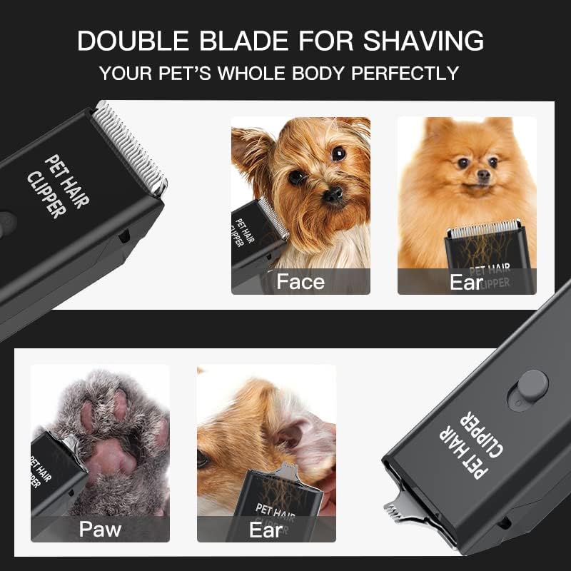 Feet Hair Trimmer, Dog Clippers, Quiet Washable USB Rechargeable Cordless Dog - Image 2
