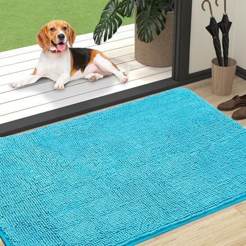 OLANLY Dog Door Mat for Muddy Paws 47x32, Super Absorbent Chenille Mud Mat by OLANLY